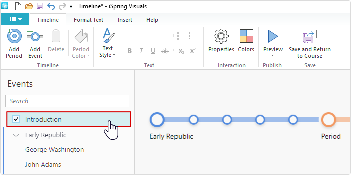 Timelines in iSpring suite 