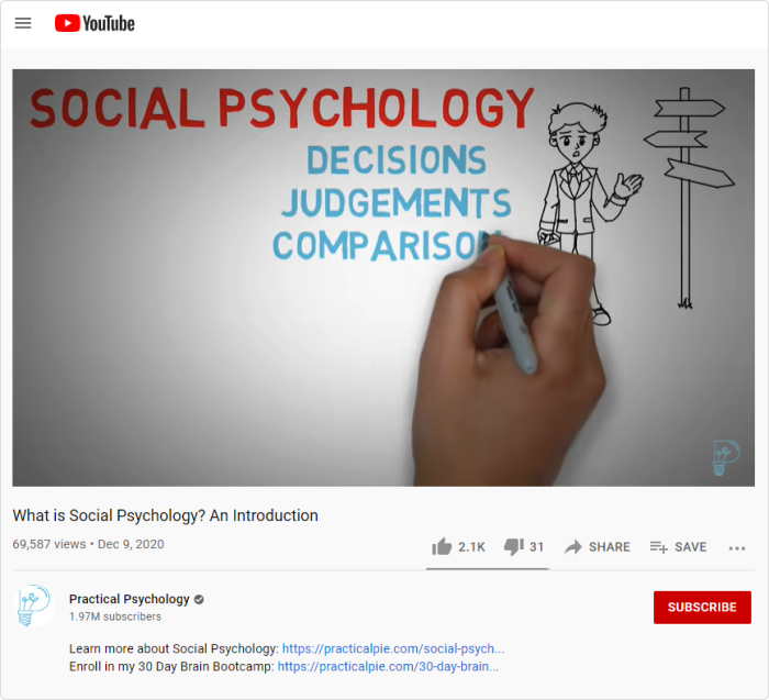 Practical Psychology YouTube channel Practical Psychology