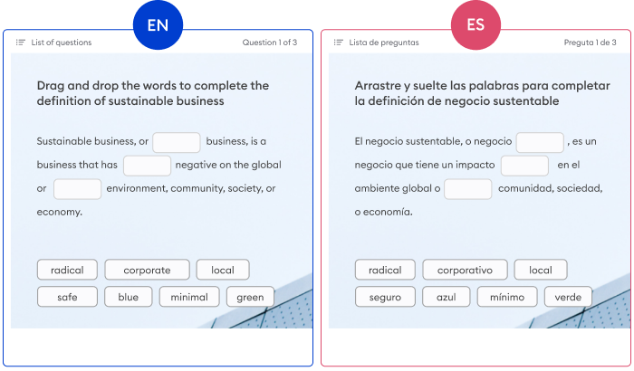 Translate quizzes with iSpring Suite Max Translate quizzes with iSpring Suite Max