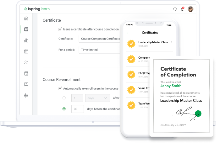 Certification features