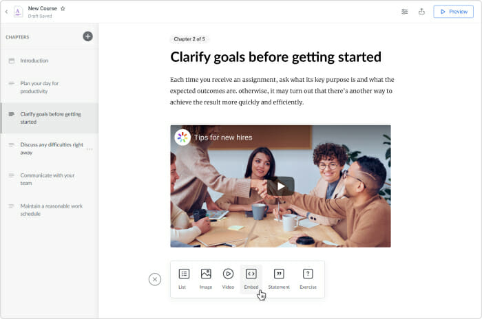 Authoring tool in iSpring Space iSpring buit-in authoring tool