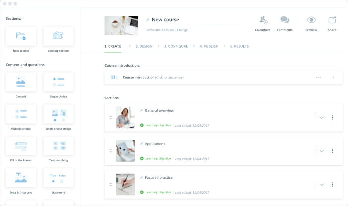 Easygenerator Easygenerator authoring tool