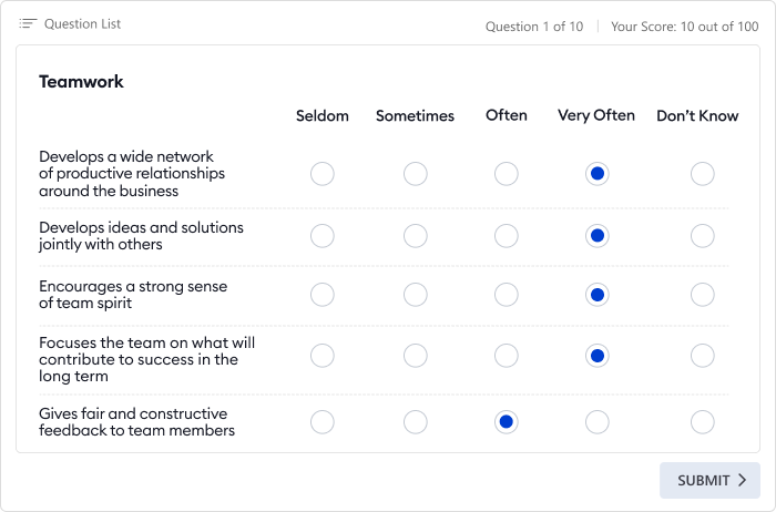 360 Assessment Examples