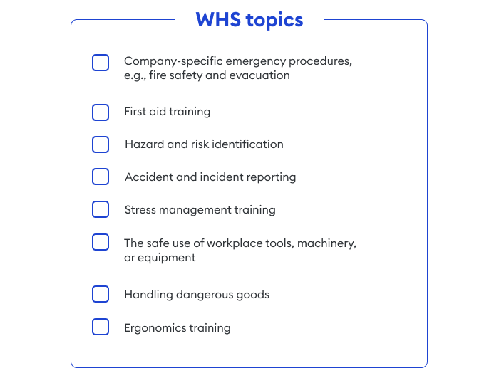 WHS topics Common WHS topics