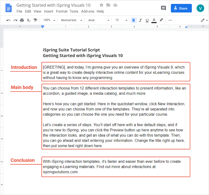 Example of a script for an instructional video Example of a script for an instructional video