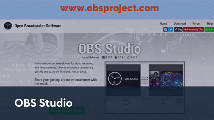 OBS capturing software