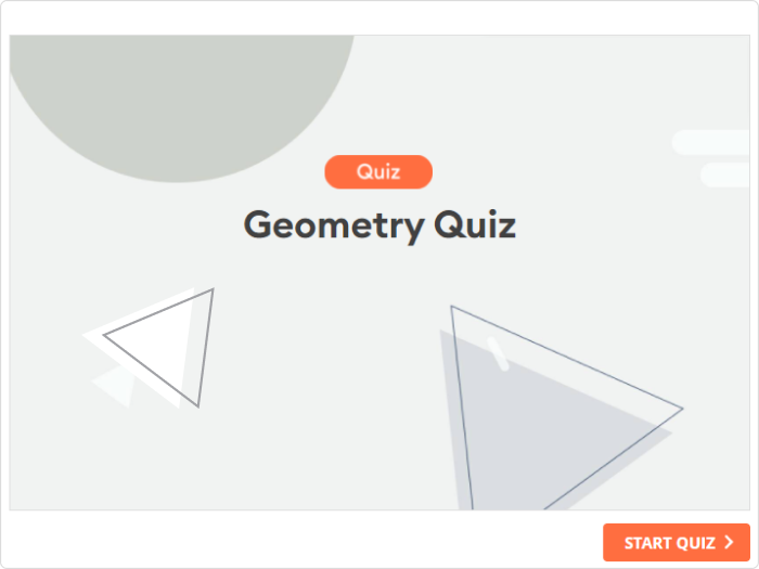 Online Timed Geometry Quiz
