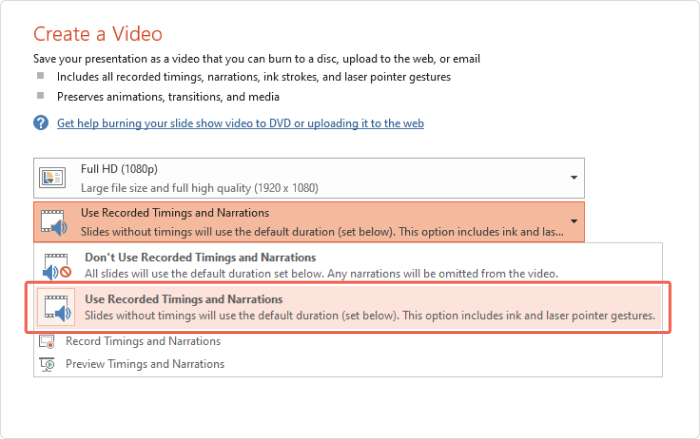 Timings and Narrations in PowerPoint