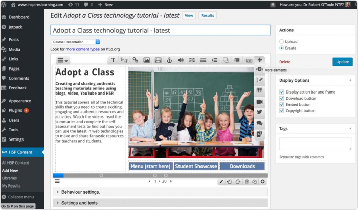 H5P authoring tool H5P