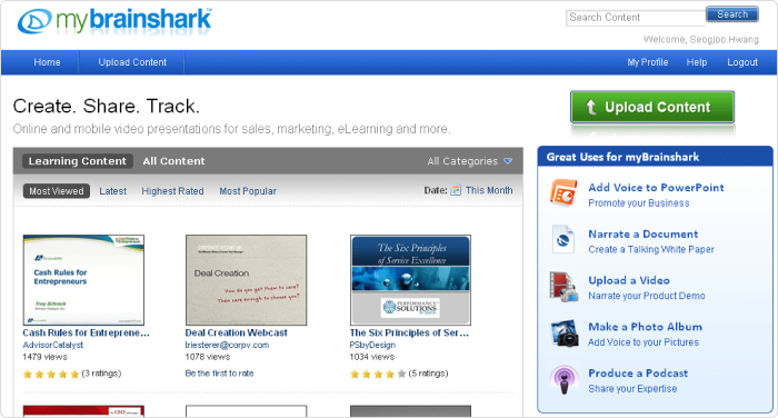 Brainshark sales enablement Brainshark software