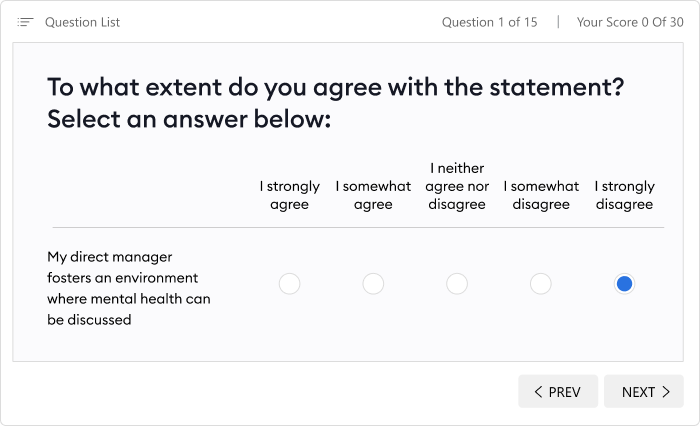 Pulse check survey