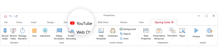 Adding a YouTube video