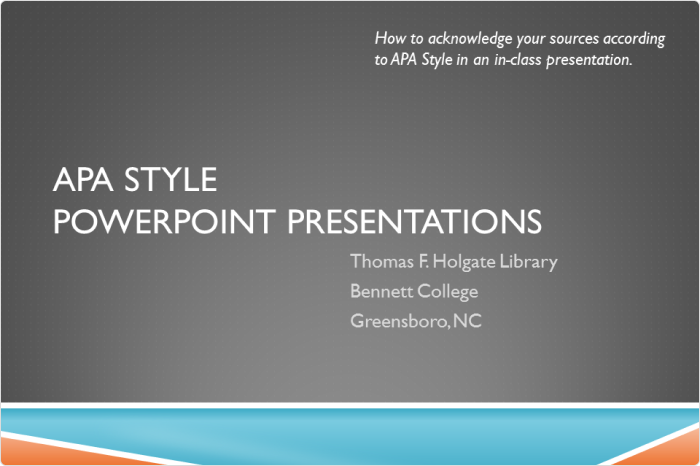 apa cite presentation slides