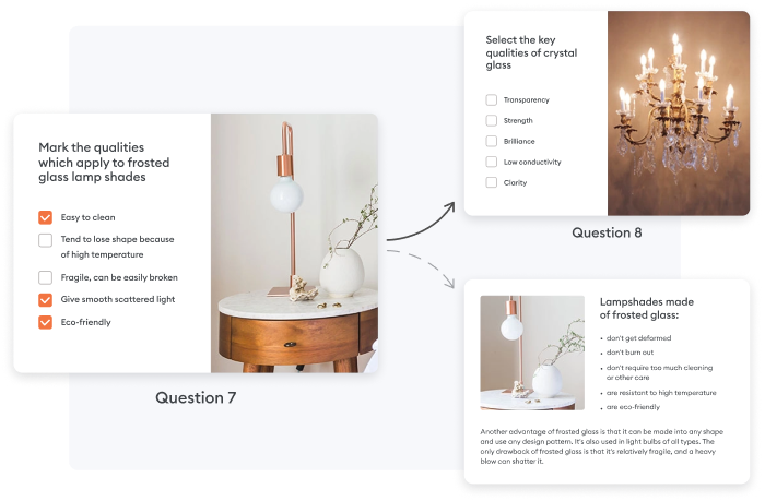 Example of a multiple choice test in iSpring QuizMaker 