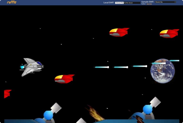 Playing old Flash games on Android using Ruffle Emulator (in Opera