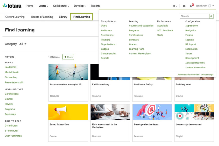 Totara Learn LMS Totara Learn