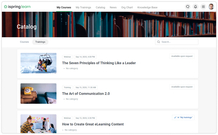iSpring Learn employee training tool iSpring Learn