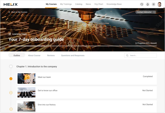 Learning path in iSpring Learn Learning path