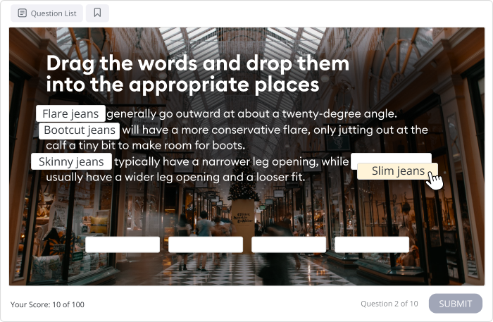 Drag the Words in iSpring Suite