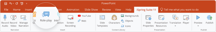 Role-play in iSpring Suite