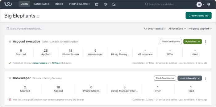 Workable interface Workable