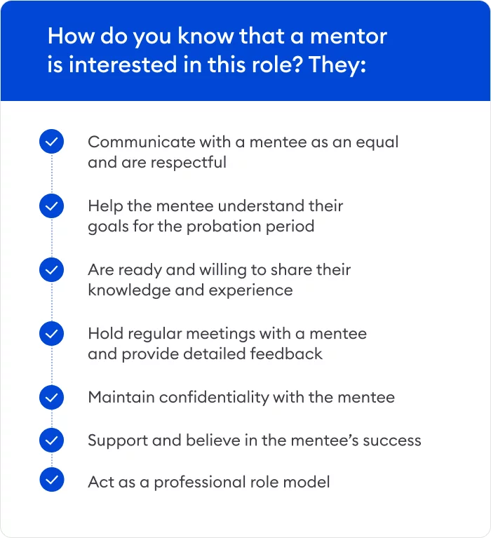 Mentor checklist