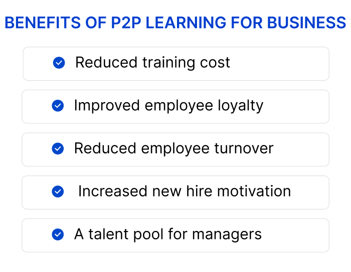 Benefits of P2P Learning 