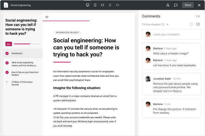 iSpring Page iSpring Page Online SCORM authoring tool