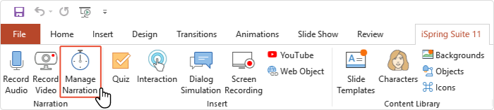 Manage narration Adding a video narration in iSpring Suite