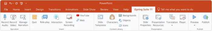 PowerPoint ribbon