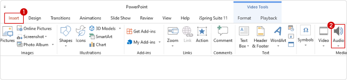 How to embed audio into PowerPoint screen recording