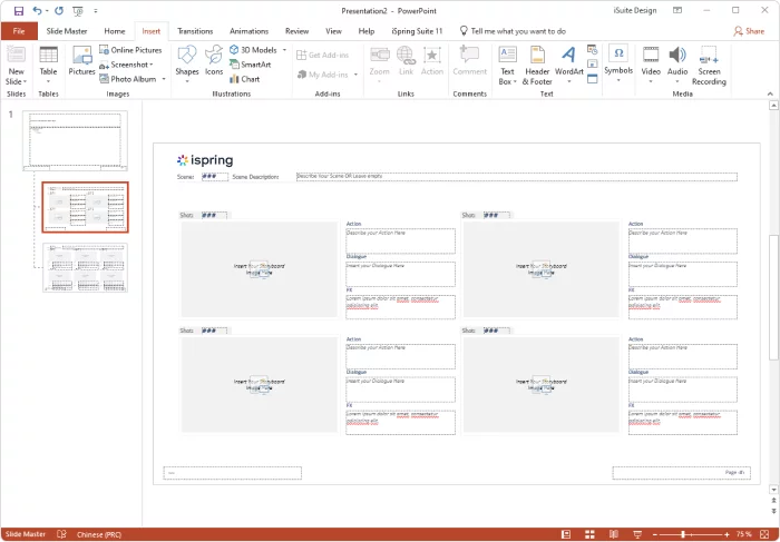 A screenshot showing a customized PowerPoint slide