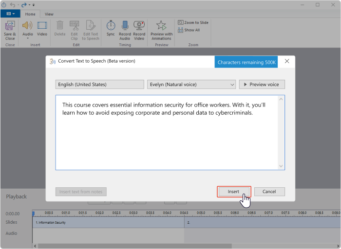 record audio for powerpoint presentation