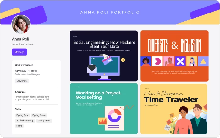 Instructional design portfolio