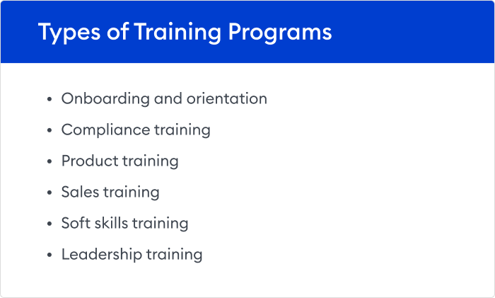 presentation of training program