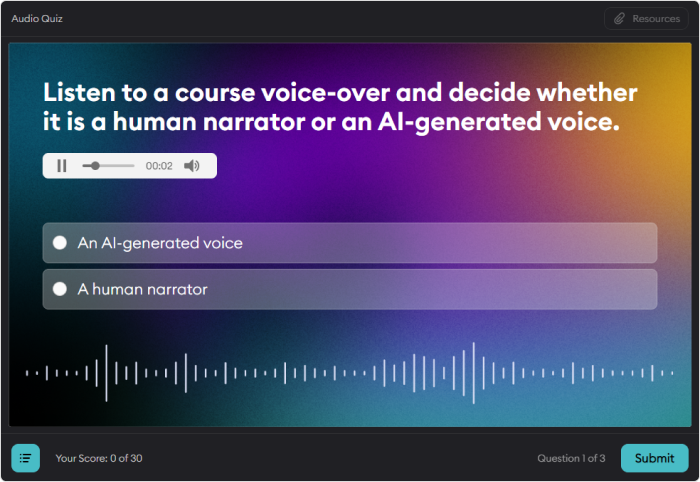 Audio narration created in iSpring Suite