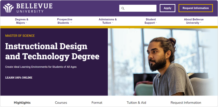 MS in Instructional Design and Technology from Bellevue University