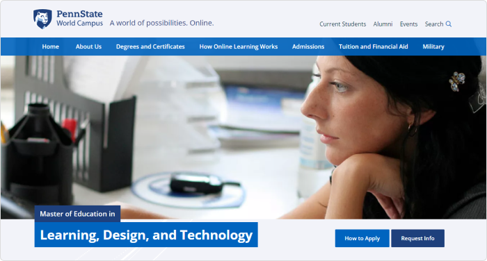 Online MEd in Learning, Design, and Technology from Penn State World Campus