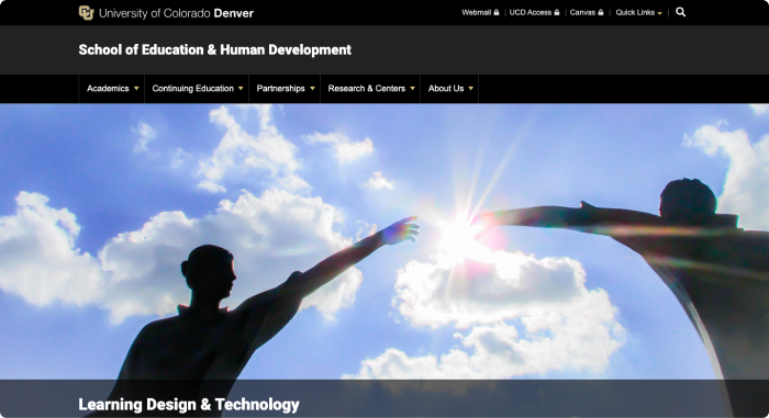 Online Master of Arts in Learning Design and Technology from the University of Colorado