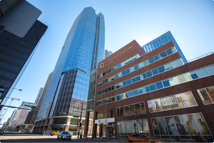 The CU Denver Student Commons building