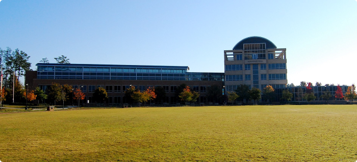 Kennesaw Hall in early spring