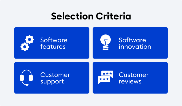 Selection criteria of the best LMS