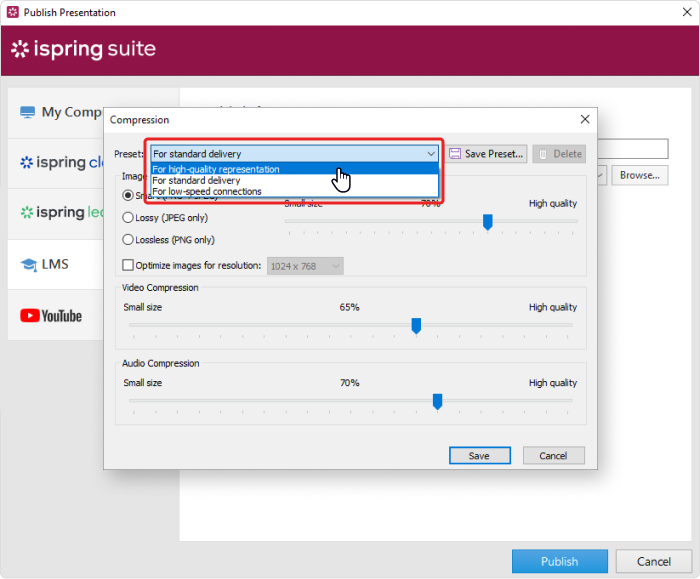 Convert MP4 to a SCORM format