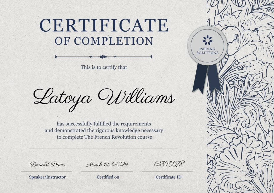 Academic certificate template
