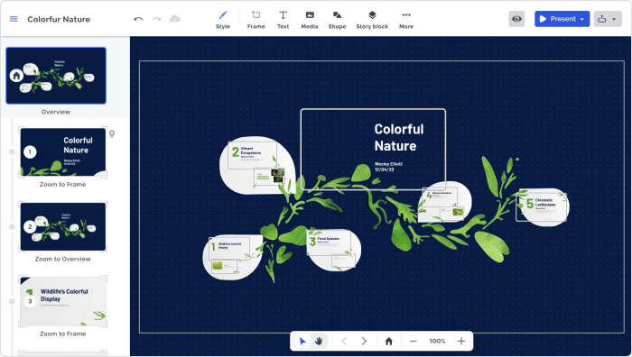 how to make an interactive google slide presentation