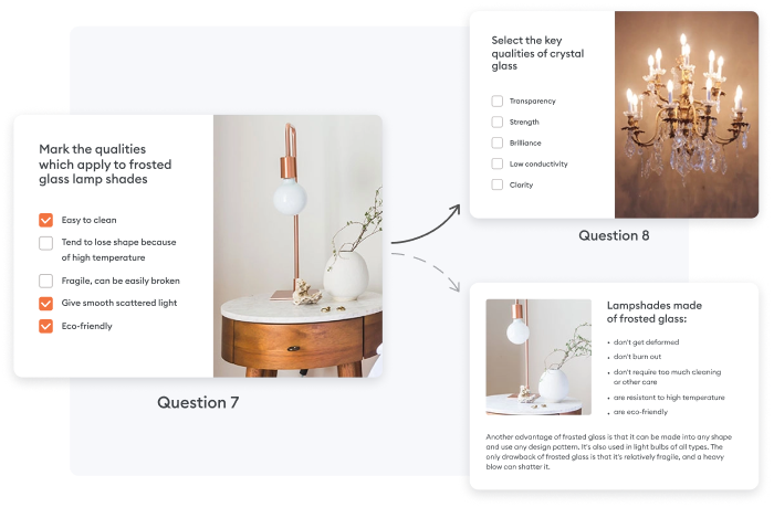 Example of a multiple choice test in iSpring QuizMaker 