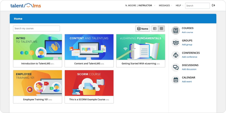 TalentLMS interface