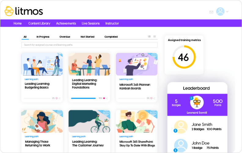 Litmos interface