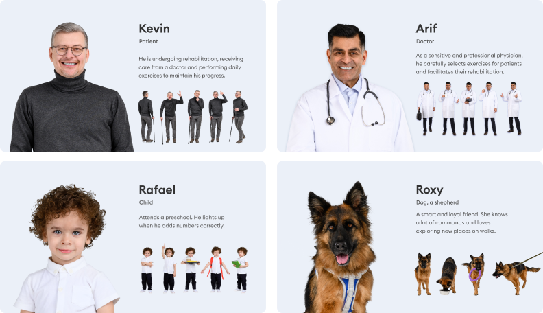 Characters from Content Library