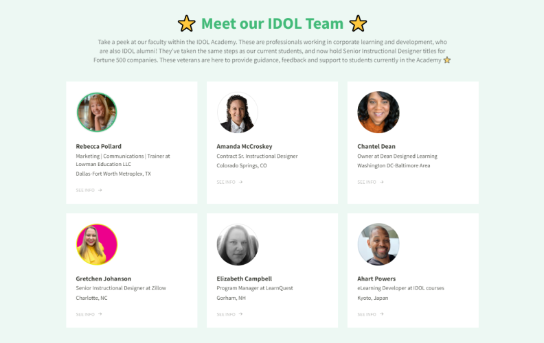 The IDOL faculty